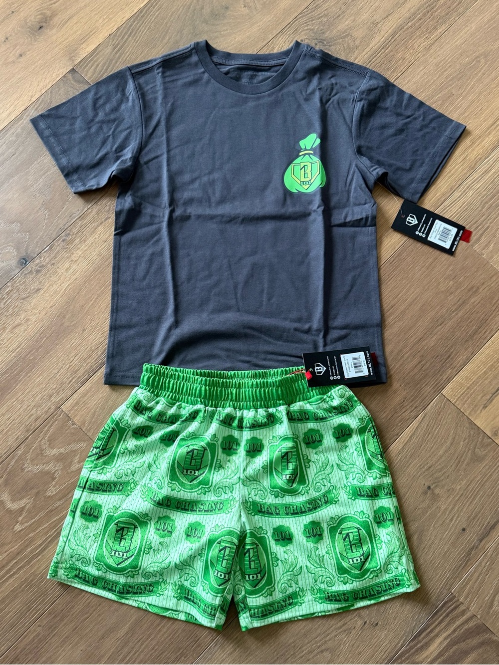 Baseball Lifestyle 101 - Bag Chaser Shirt/Short Set -Youth - NEW WITH TAGS